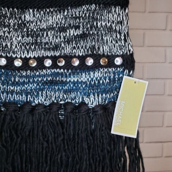 Michael Kors stripe stud embellished fringe scarf‎ - Picture 9 of 9
